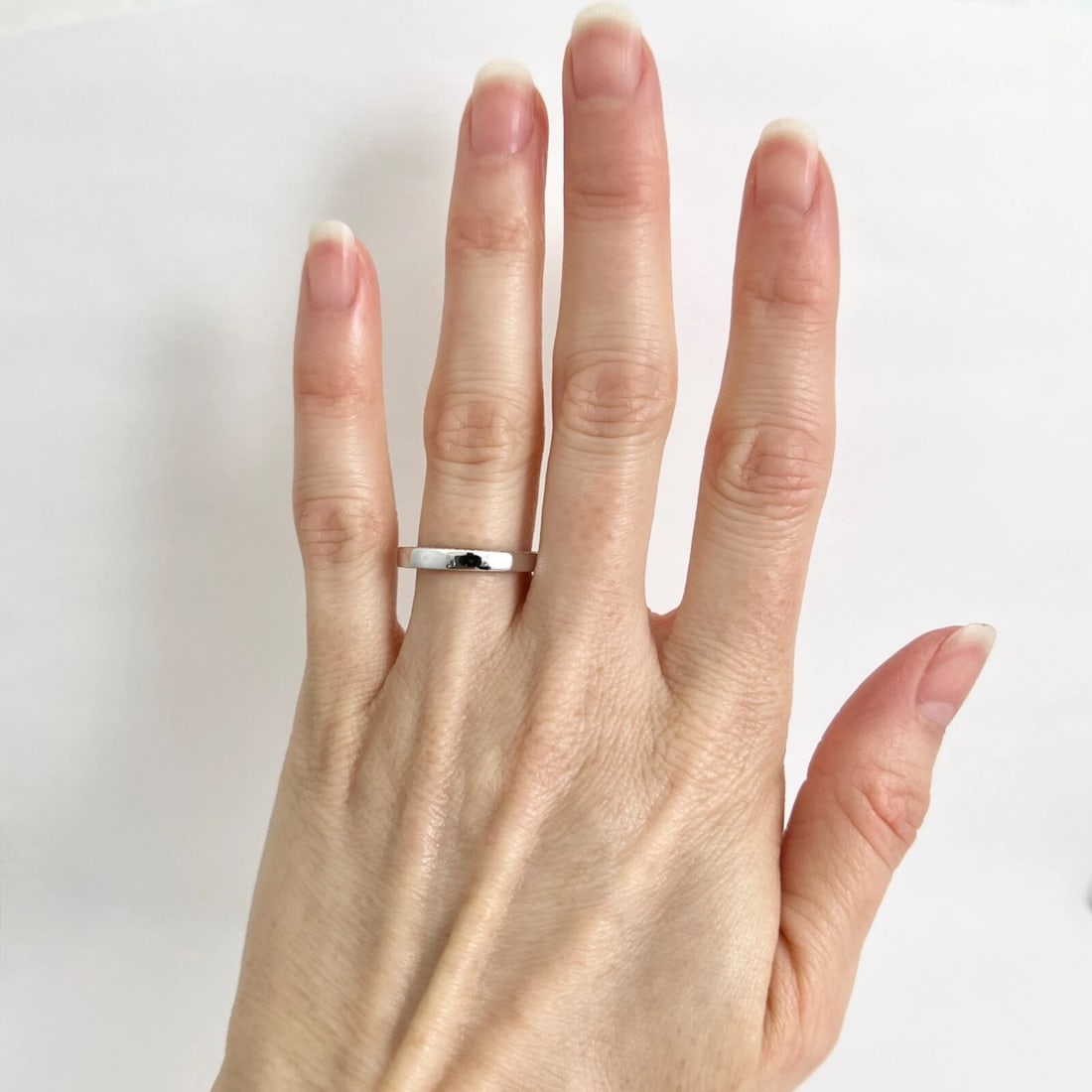 Side-Set Diamond Eternity Ring Wedding Band Platinum, Size 6.25, 1.02 CTW - 3