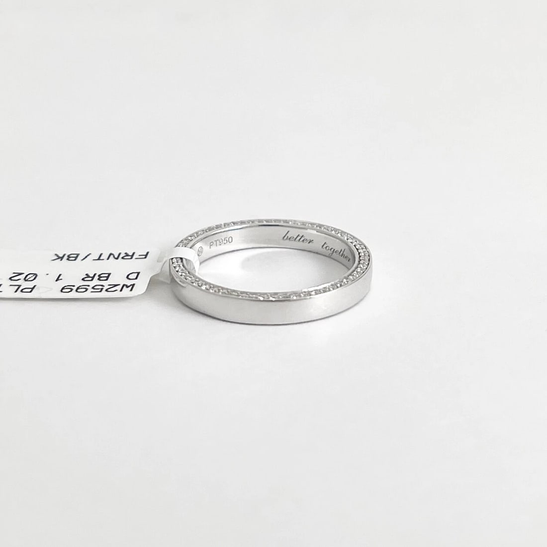 Side-Set Diamond Eternity Ring Wedding Band Platinum, Size 6.25, 1.02 CTW - 7