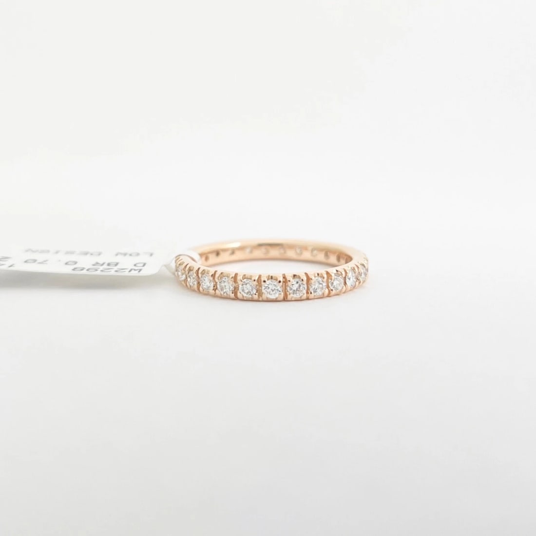 Round Diamond Eternity Ring Wedding Band 14K Pink Rose Gold, Size 7, .70 CTW - 7