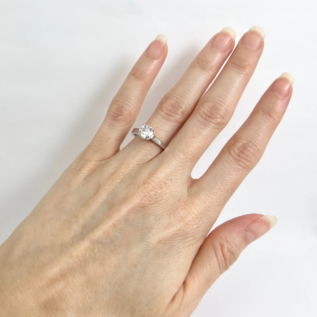 Round Solitaire Diamond Engagement Ring Platinum, 1.01 CT, 5.52 Grams - 3