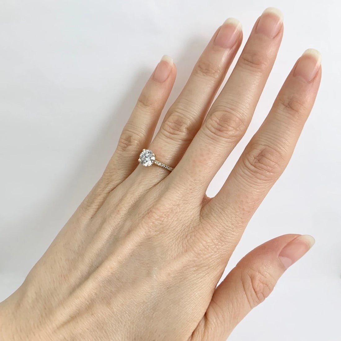 Round Lab-Created Diamond Solitaire Engagement Ring 14K Yellow Gold, 1.20 CTW - 7