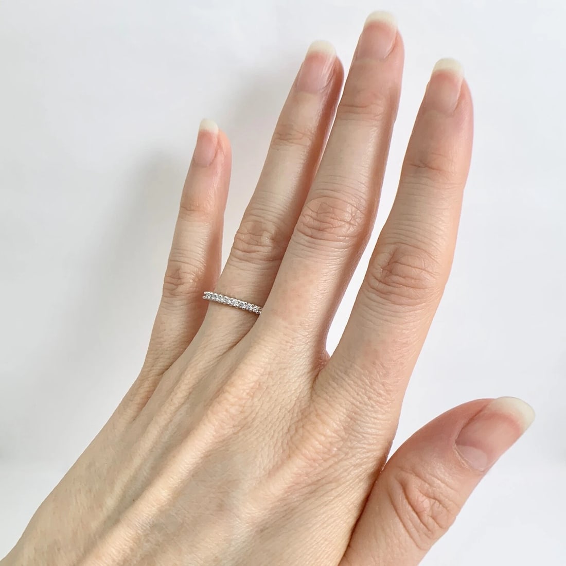 Round Diamond Wedding Band Ring 14K White Gold, .35 CTW - 5