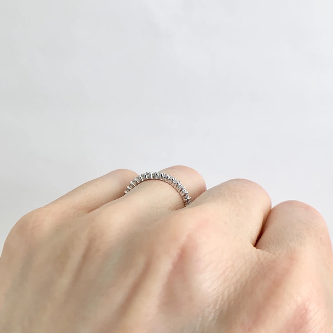 Round Diamond Wedding Band Ring 14K White Gold, .35 CTW - 6