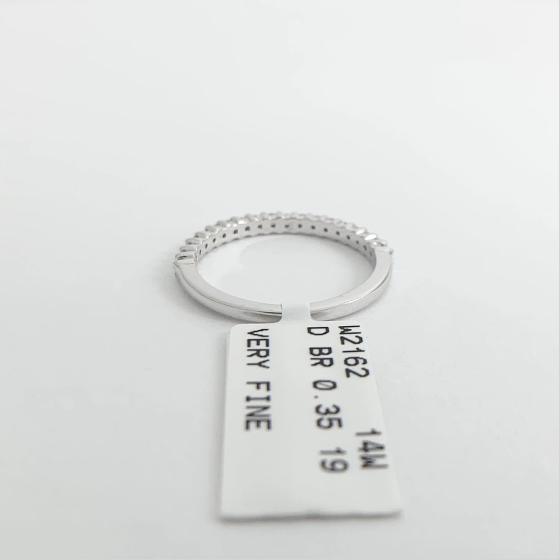 Round Diamond Wedding Band Ring 14K White Gold, .35 CTW - 8