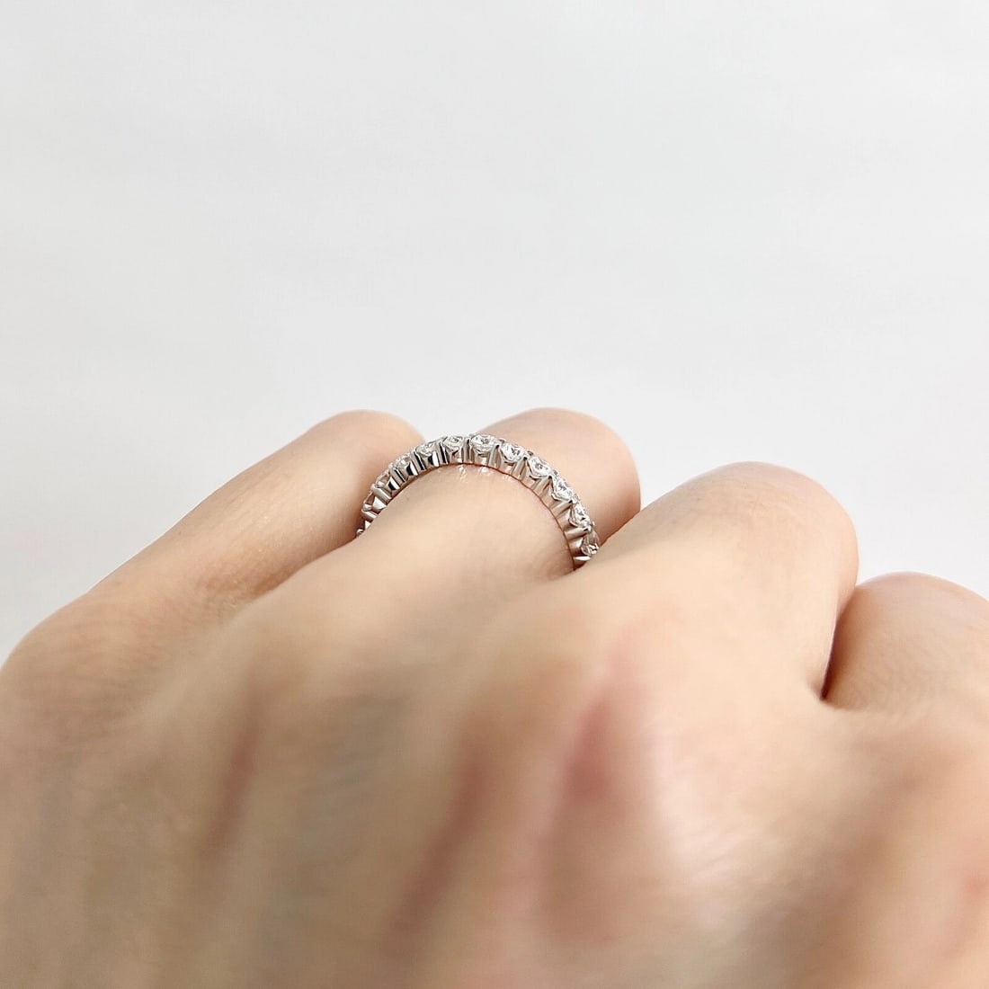 Two-Tone Round Diamond Wedding Band Anniversary Ring 14K Yellow Gold .65 CTW - 6