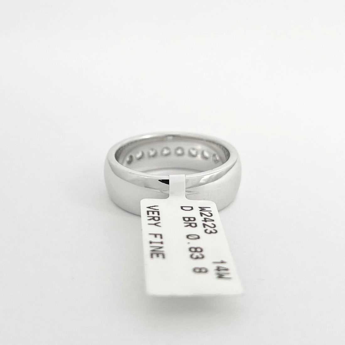 Men's Wide Diamond Channel-Set Wedding Band Ring 14K White Gold, .83 CTW - 7