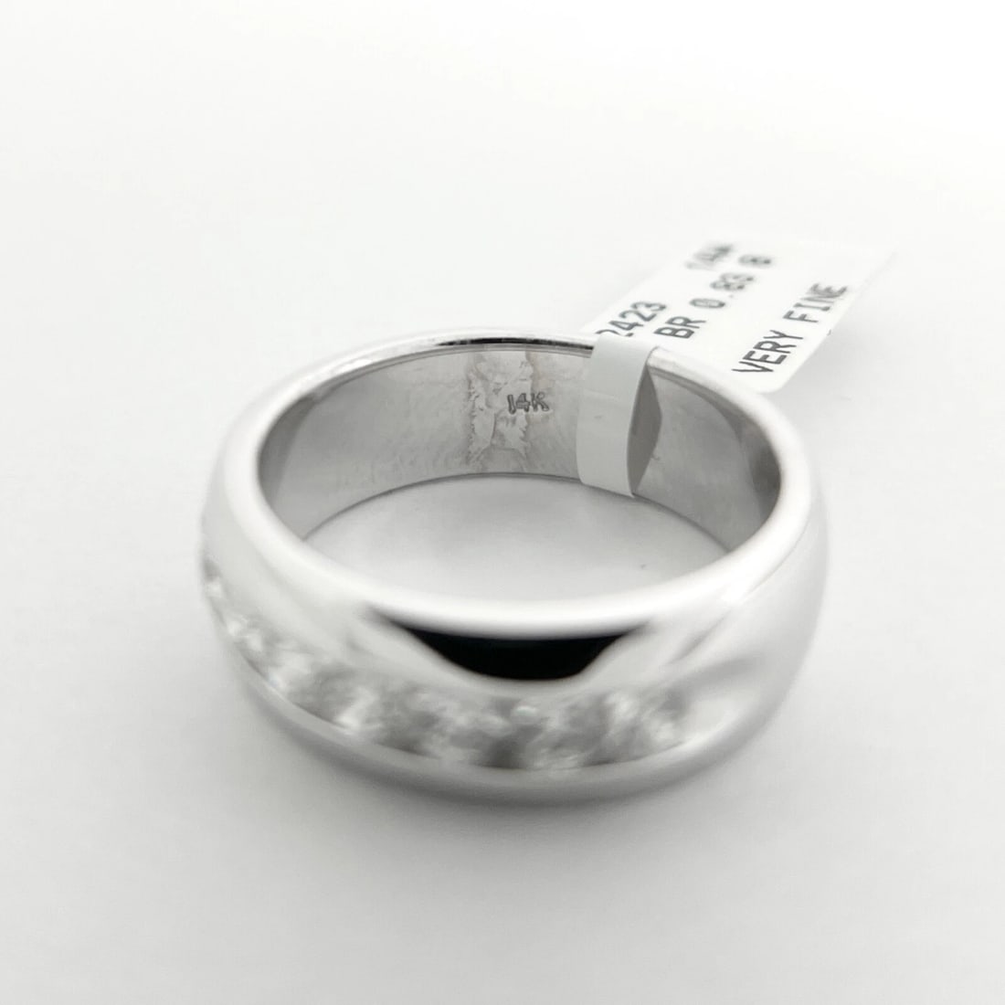 Men's Wide Diamond Channel-Set Wedding Band Ring 14K White Gold, .83 CTW - 8