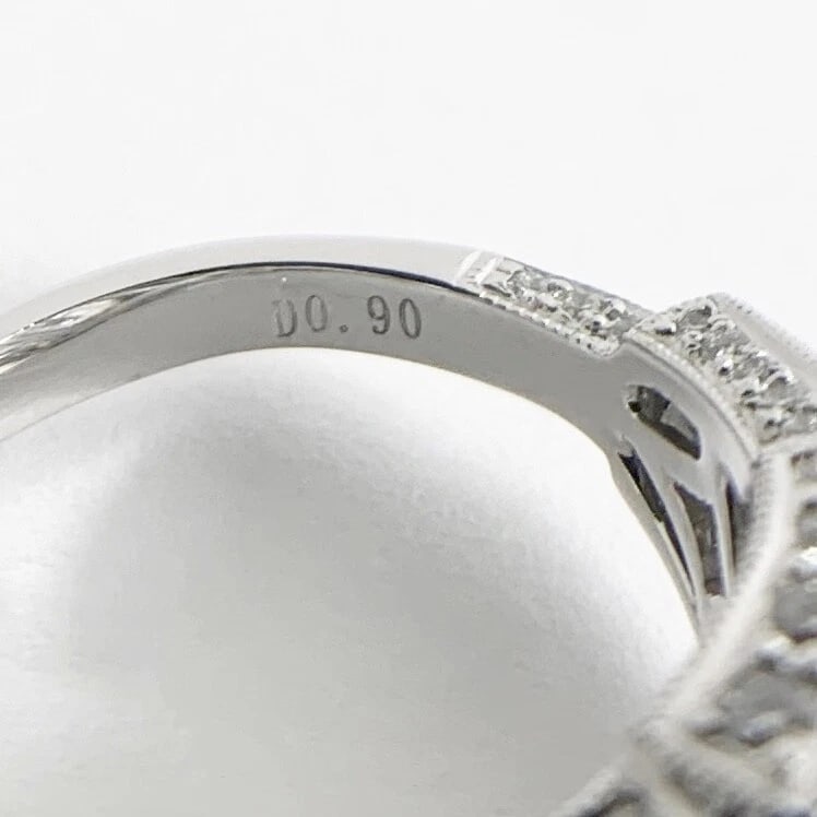 Cushion Milgrain Halo Pave Diamond Engagement Ring 14K White Gold 2.00 CTW - 11