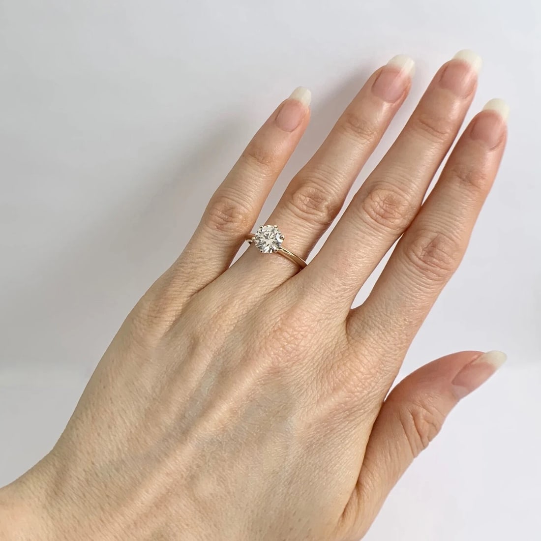 6-Prong Round Solitaire Diamond Engagement Ring 14K Yellow Gold 1.54 CT - 5