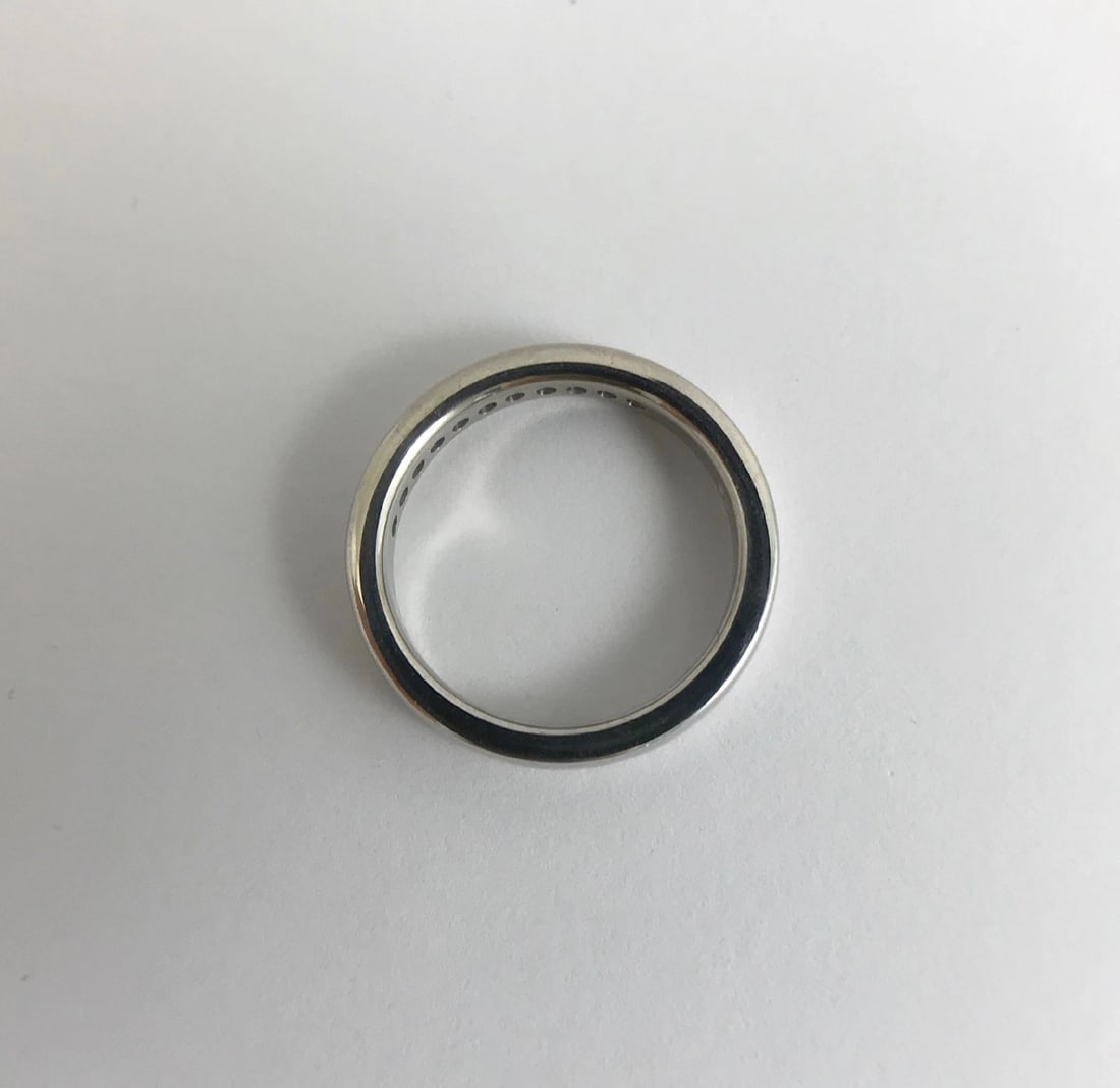 Diamond Channel-Set Wedding Band Ring 14K White Gold, .22 CTW, 3.4 mm, 4.35 Gram - 10