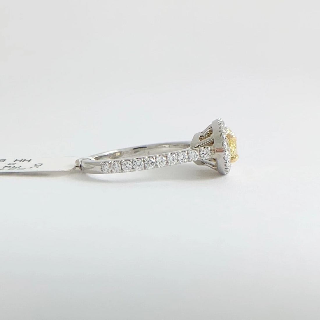 GIA Fancy Yellow Marquise Diamond Halo Engagement Ring Platinum 1.99 CTW - 10