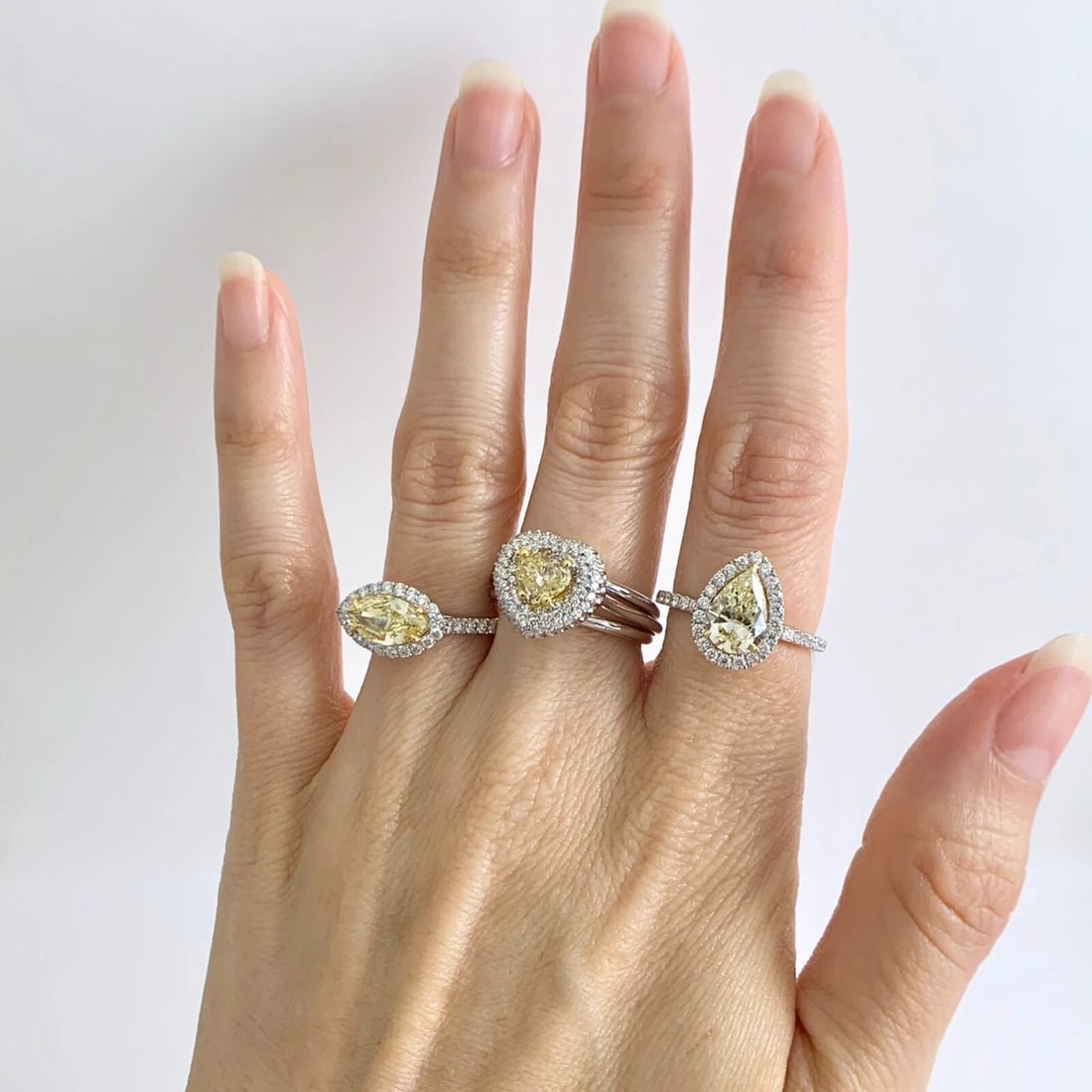 GIA Fancy Yellow Marquise Diamond Halo Engagement Ring Platinum 1.99 CTW - 6