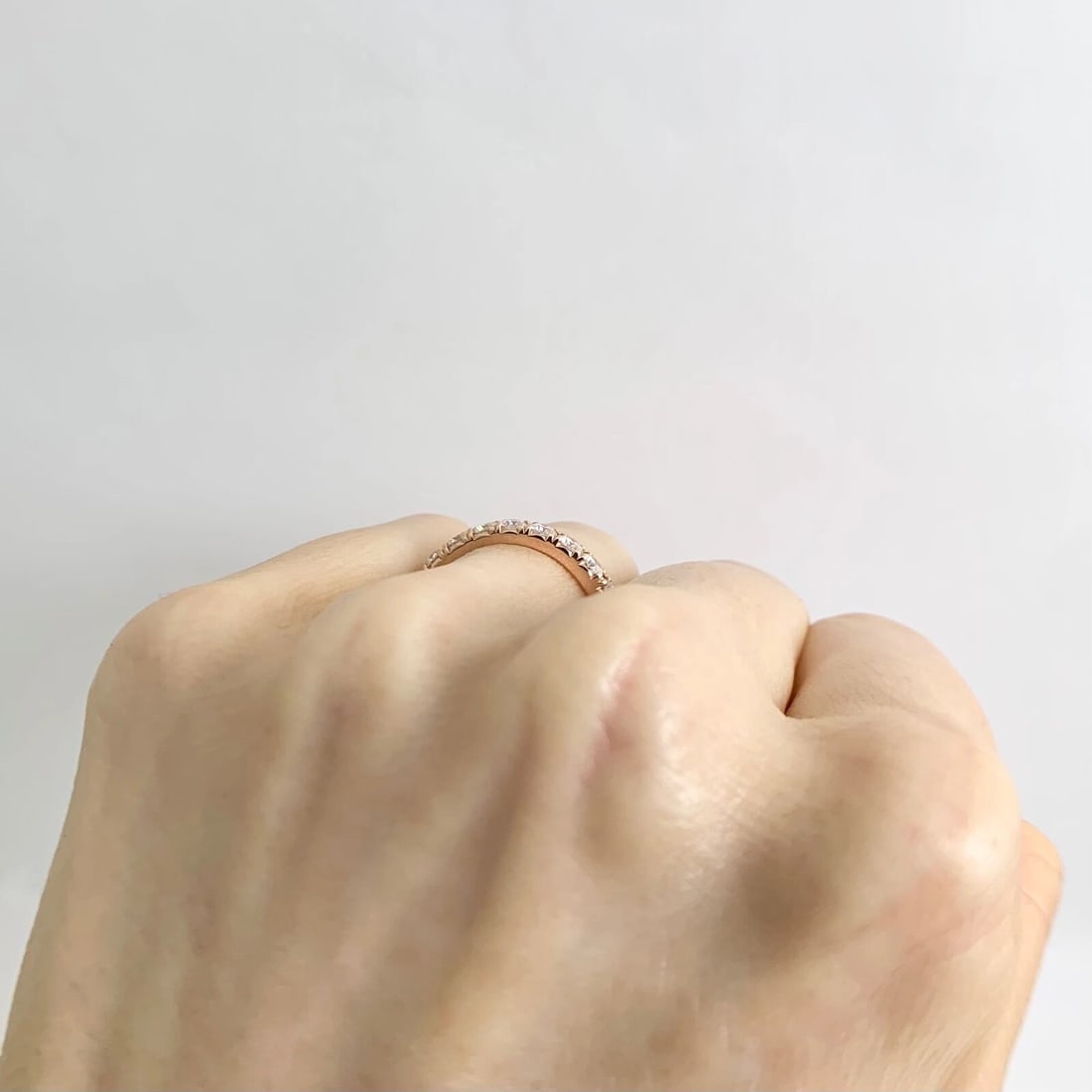 Round Diamond Eternity Ring Wedding Band 14K Pink Rose Gold, Size 6, 1.75 CTW - 5