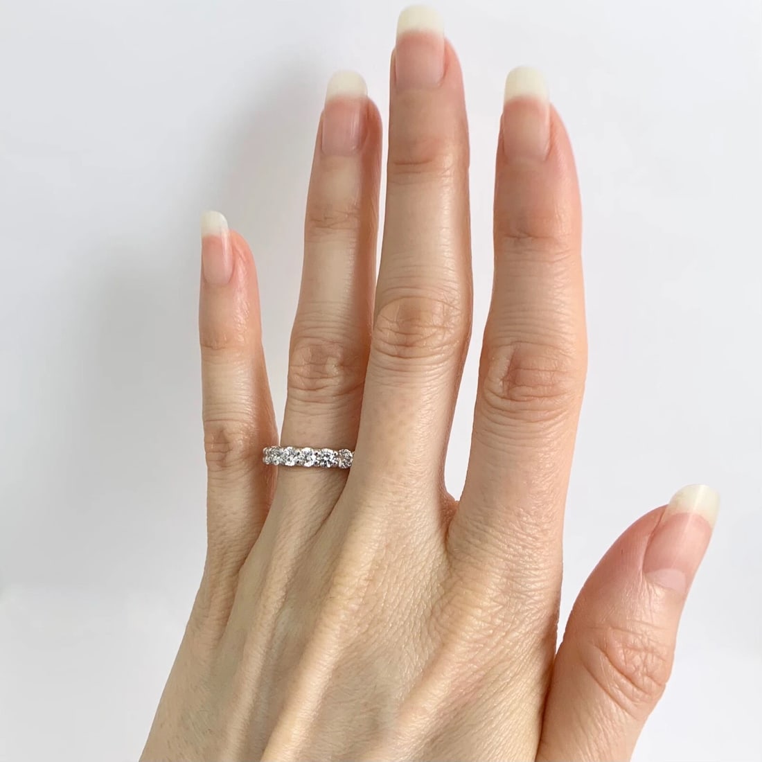 Round Diamond Eternity Ring Wedding Band 14K White Gold, Size 6.5, 2.53 CTW - 3