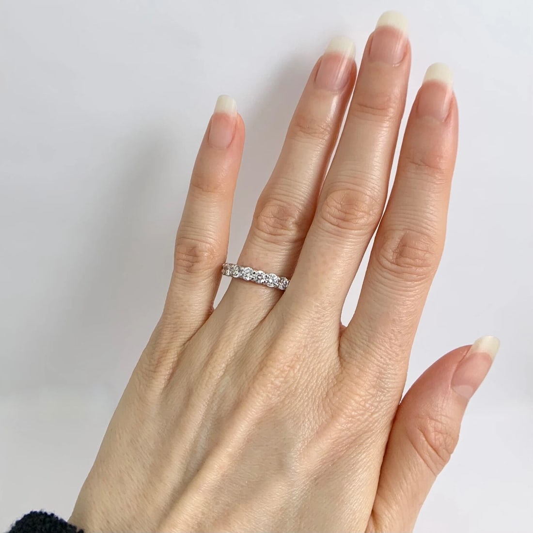 Round Diamond Eternity Ring Wedding Band 14K White Gold, Size 6.5, 2.53 CTW - 5