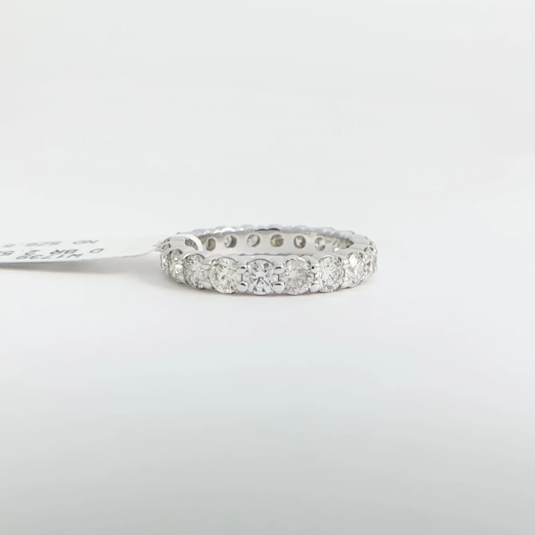 Round Diamond Eternity Ring Wedding Band 14K White Gold, Size 6.5, 2.53 CTW - 7