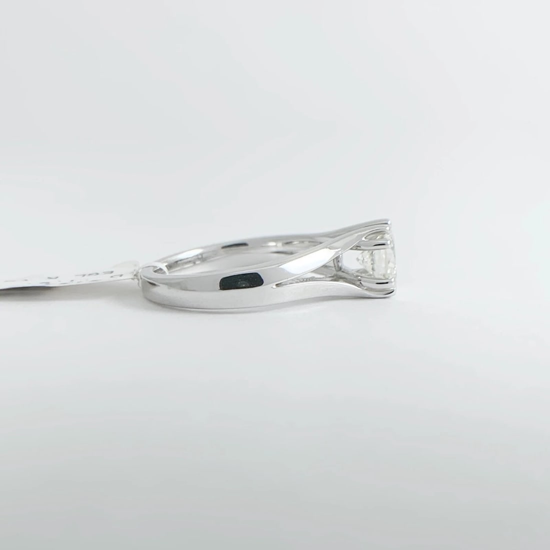 EGL Split Shank Round Solitaire Diamond Engagement Ring 14K White Gold 1.01 CT - 8