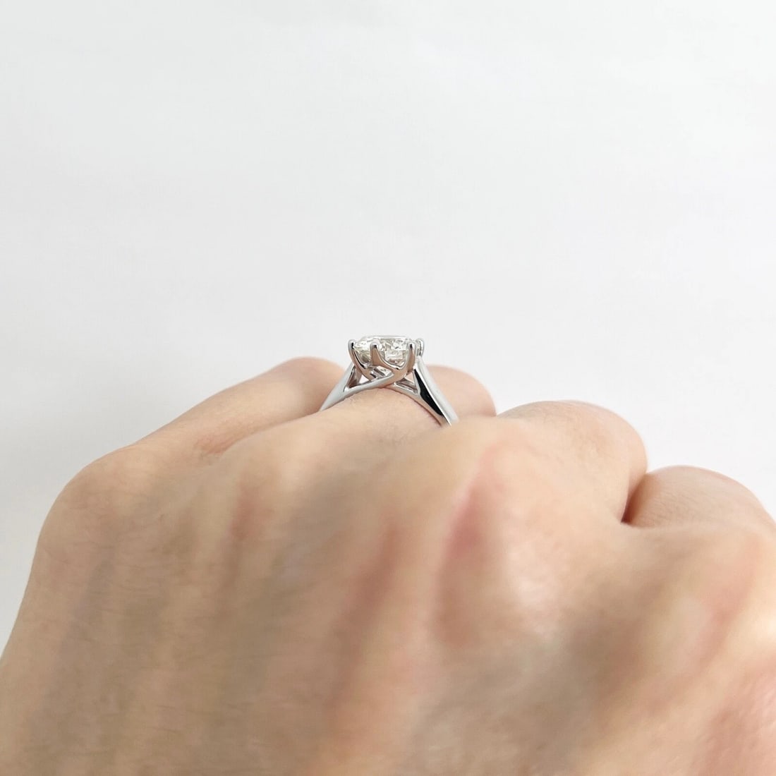 GIA 6-Prong Round Solitaire Diamond Engagement Ring 14K White Gold, 1.51 CT - 6