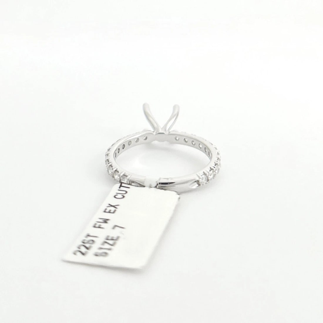 4-Prong Diamond Band Engagement Ring Setting Mounting 14K White Gold .66 CTW - 8