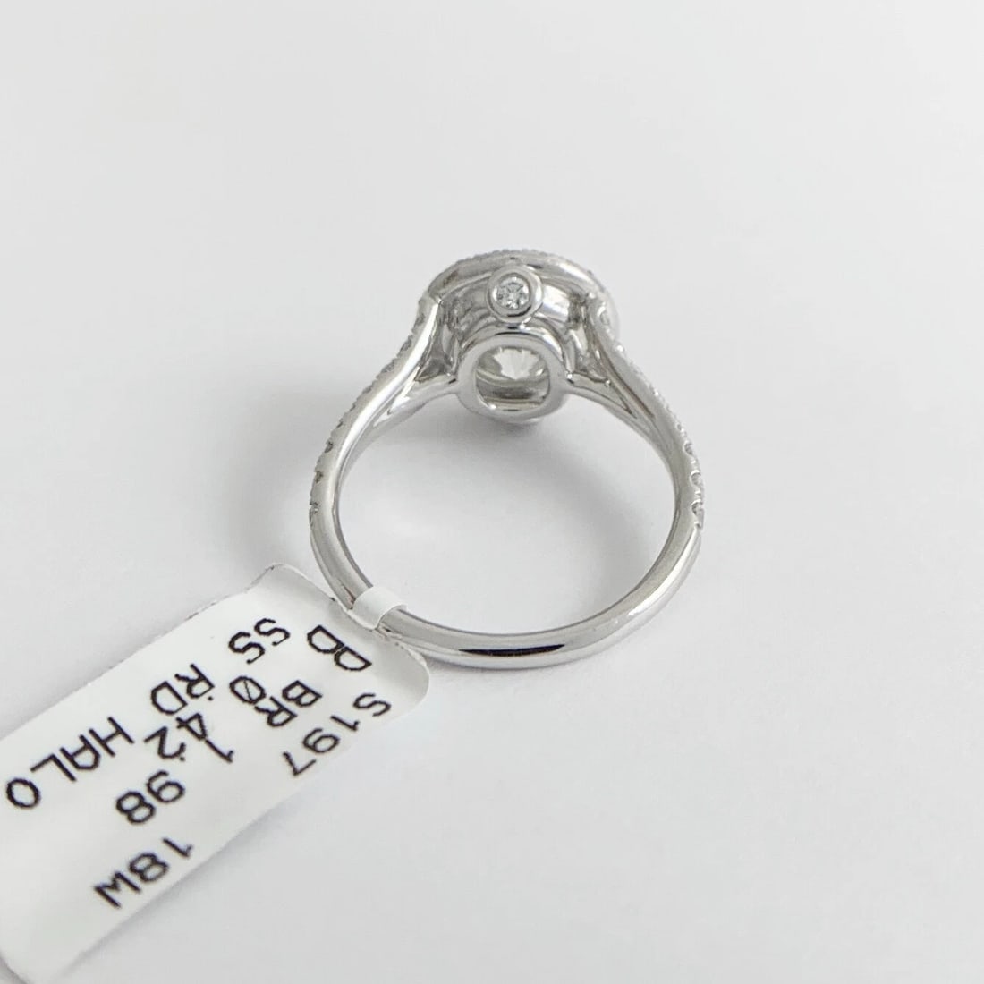 Round Diamond Halo Split Shank Engagement Ring 18K White Gold, 2.40 CTW - 9