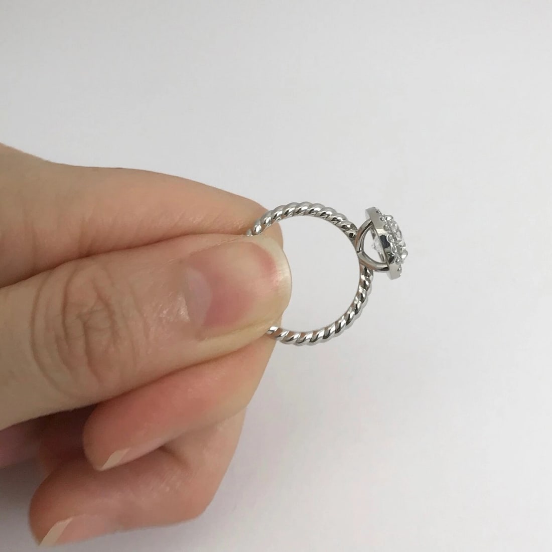 GIA Round Halo Diamond Platinum Engagement Ring 1.76 CTW, 6.72 Grams - 7