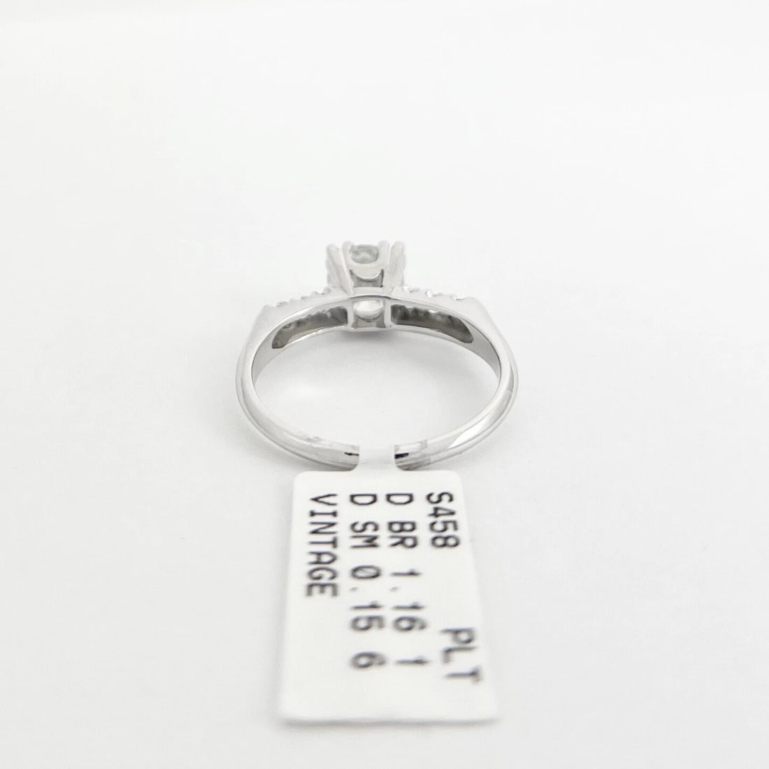 Round Fishtail-Set Diamond Engagement Ring Platinum 1.31 CTW - 8