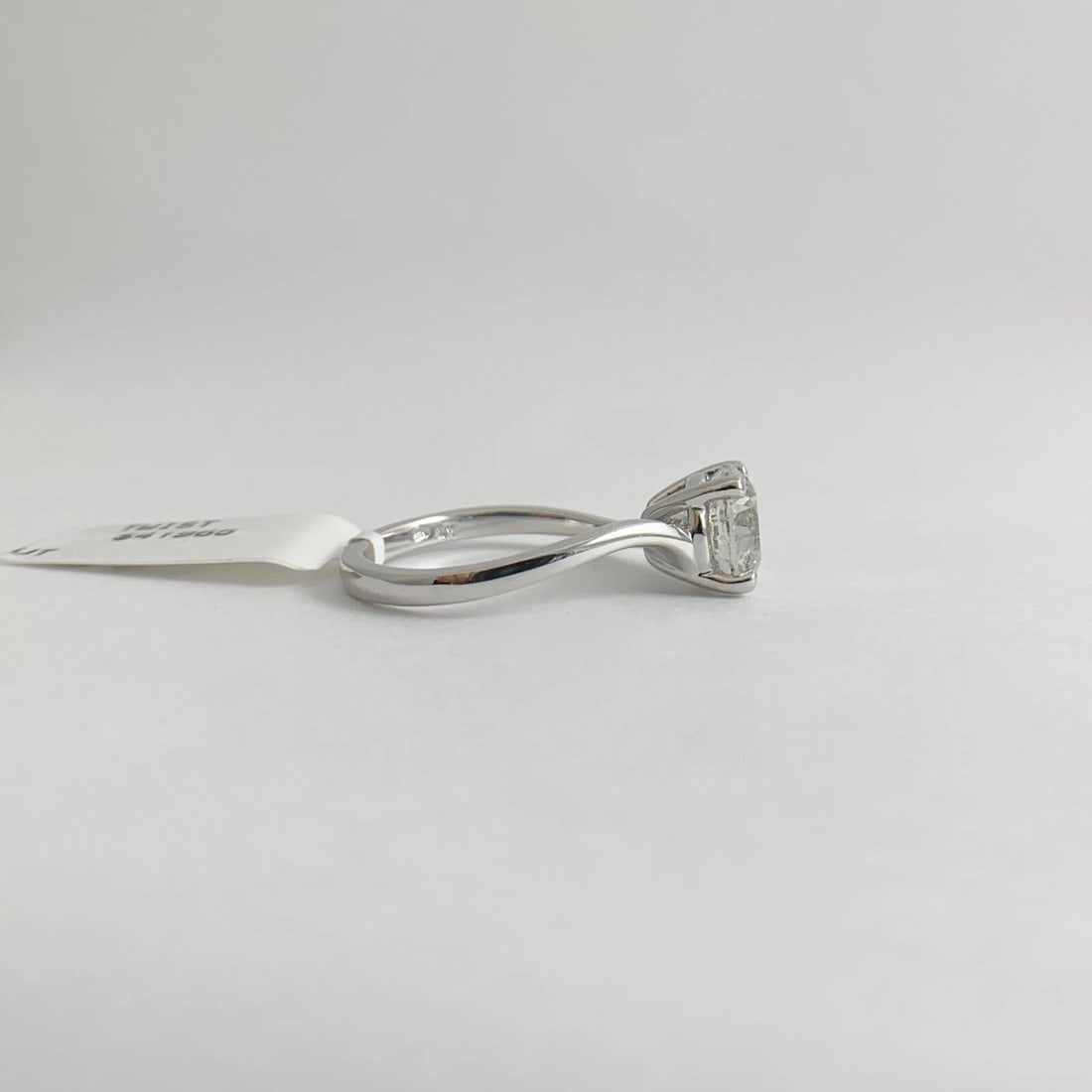 Round Solitaire Diamond Engagement Ring 14K White Gold, 2.01 CT, 3.60 Grams - 9