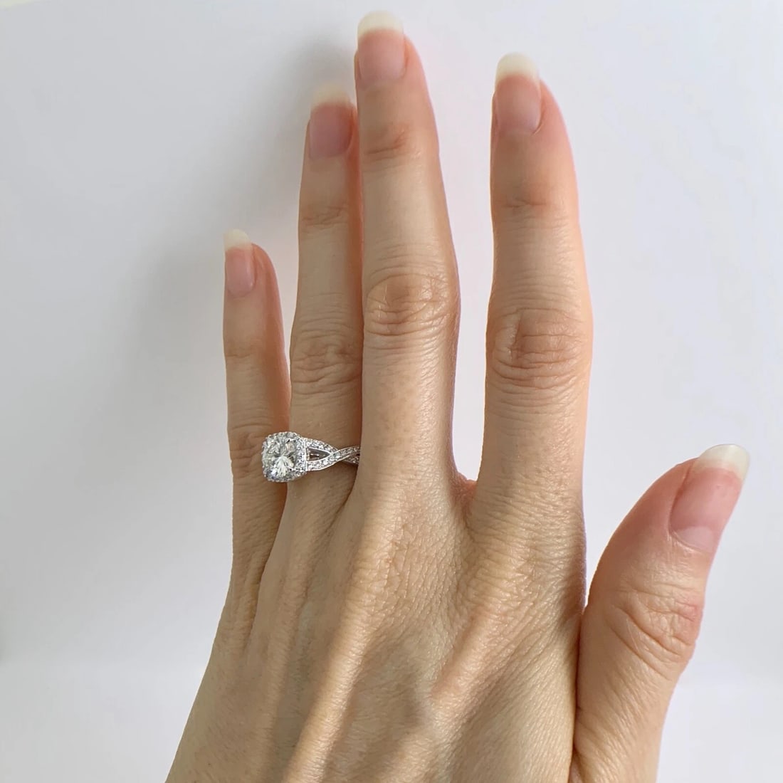 Tacori GIA Round Cushion Halo Diamond Engagement Ring 18K White Gold 1.98 CTW - 3