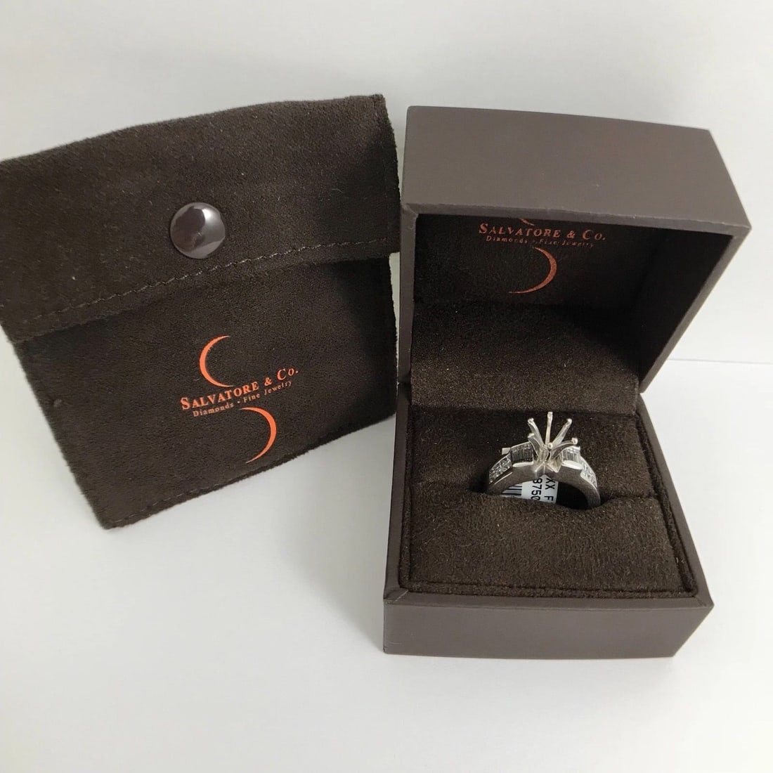 Baguette Princess Diamond Platinum Engagement Ring Setting Mounting, .65 CTW - 11