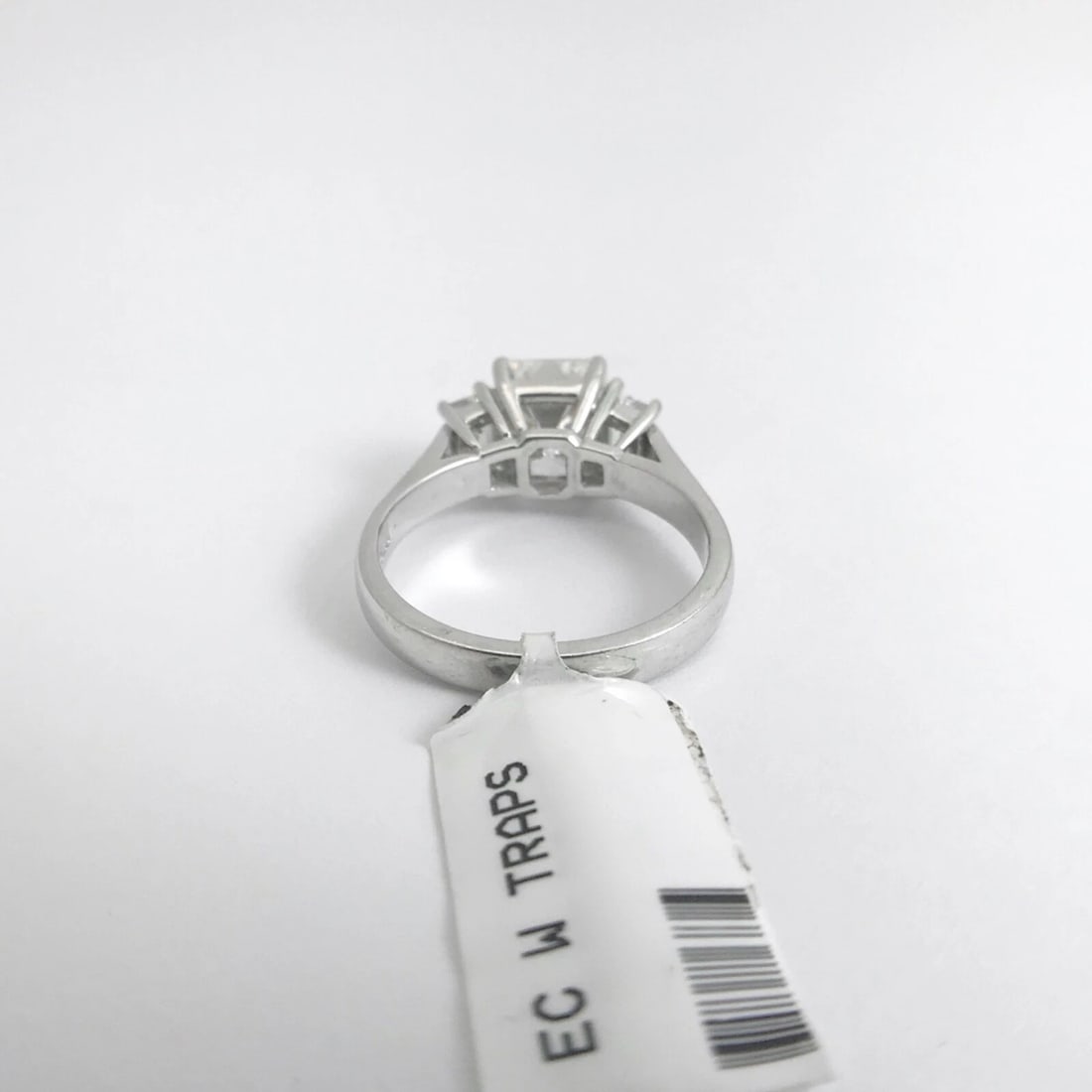 GIA 3-Stone Emerald Cut Trapezoid Diamond Platinum Engagement Ring 2.63 CTW - 6