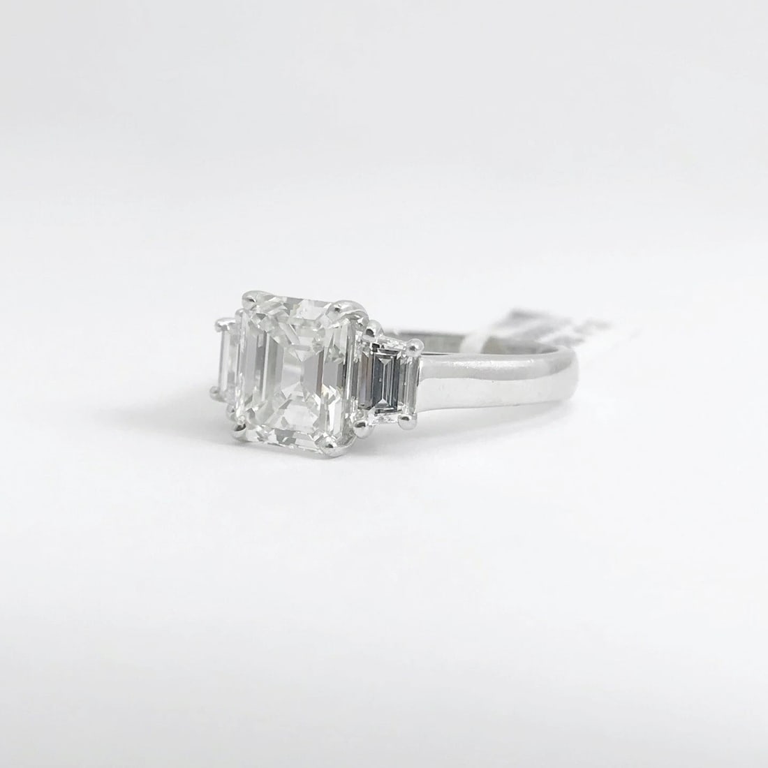 GIA 3-Stone Emerald Cut Trapezoid Diamond Platinum Engagement Ring 2.63 CTW - 7