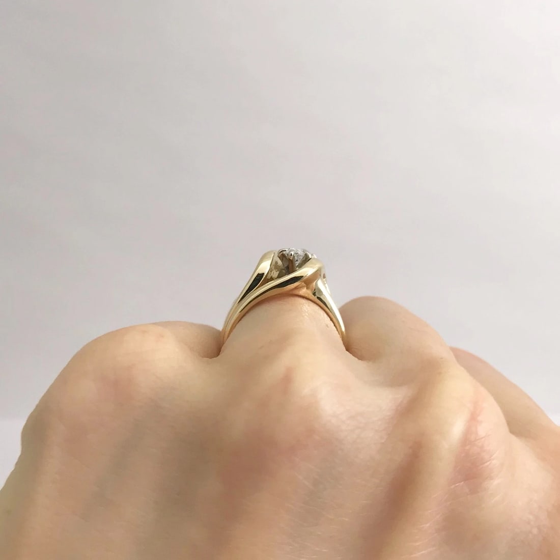 Marquise Diamond Engagement Ring in 14K Yellow Gold, .40 CTW, 6.31 Grams - 5