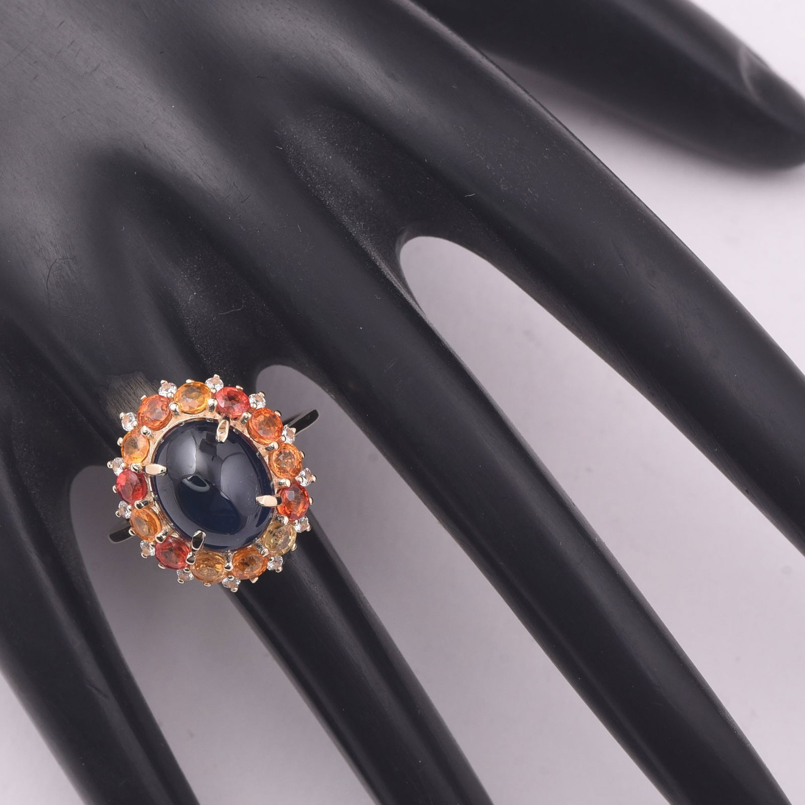 8.91 Ct Oval Sapphire 9K Gold Ring - 2