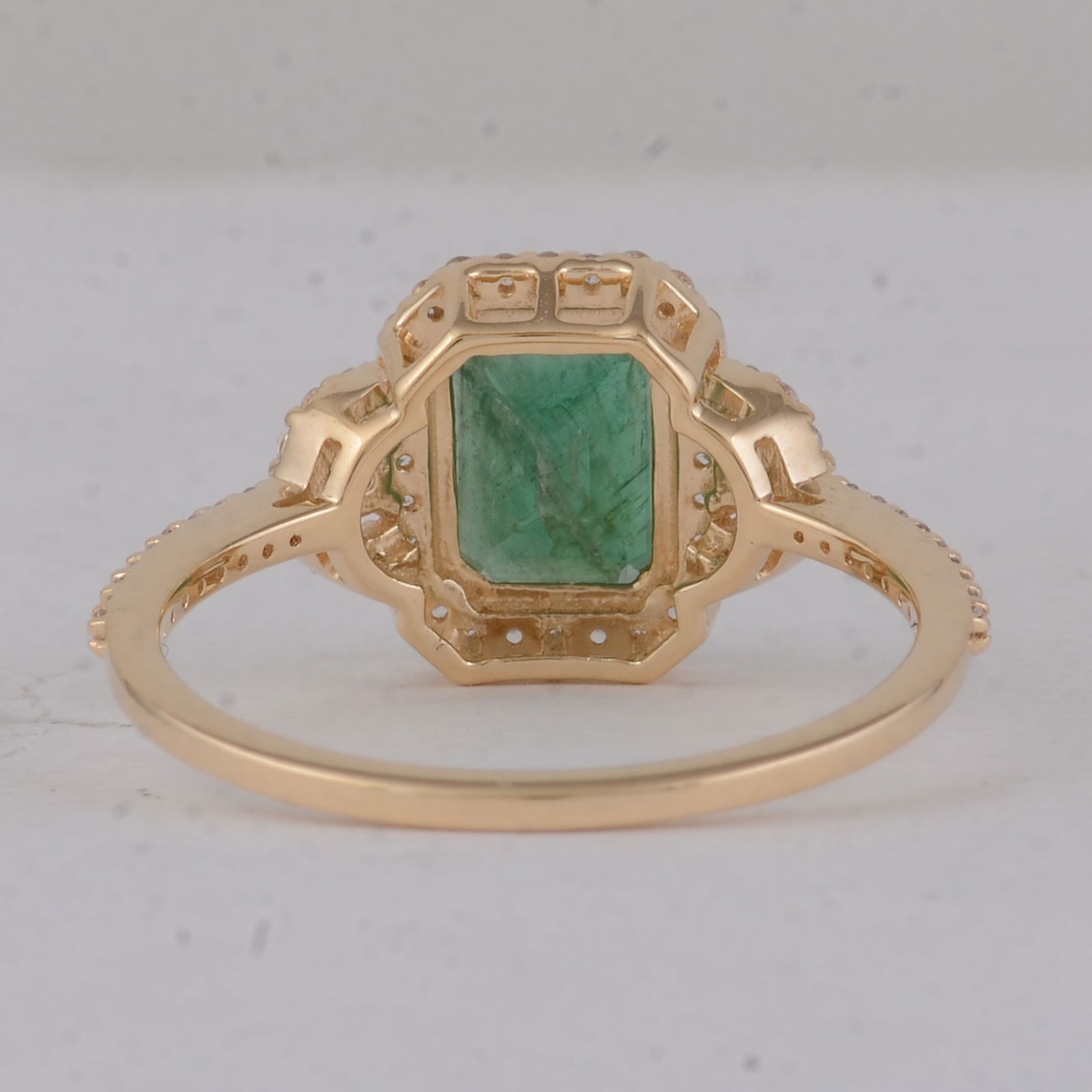 1.89 Ct Octagon Emerald 9K Gold Ring - 3