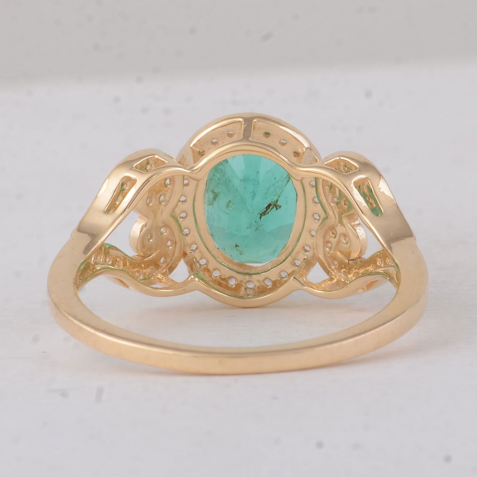 2.02 Ct Oval Emerald 9K Gold Ring - 3