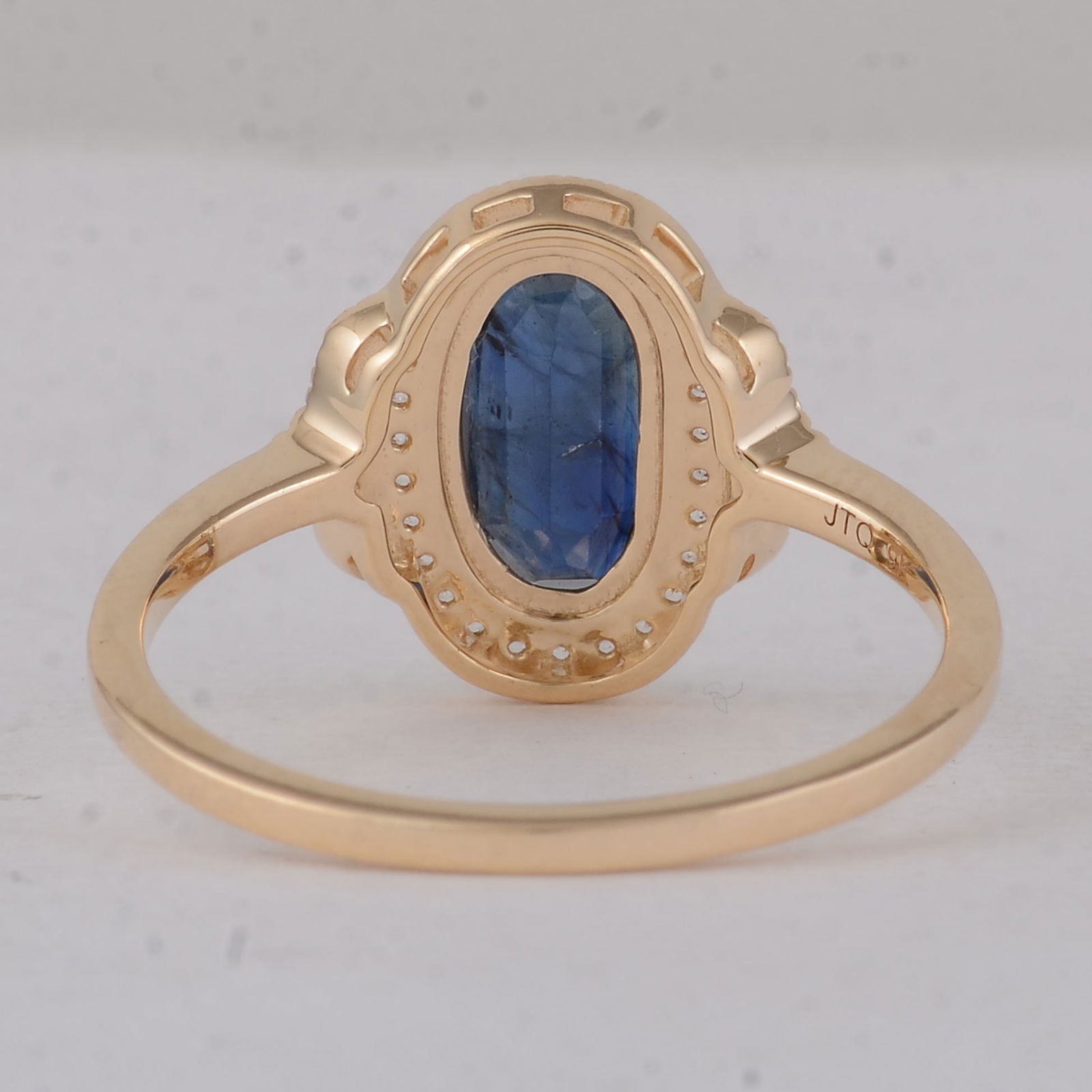 1.52 Ct Oval Sapphire 9K Gold Ring - 3
