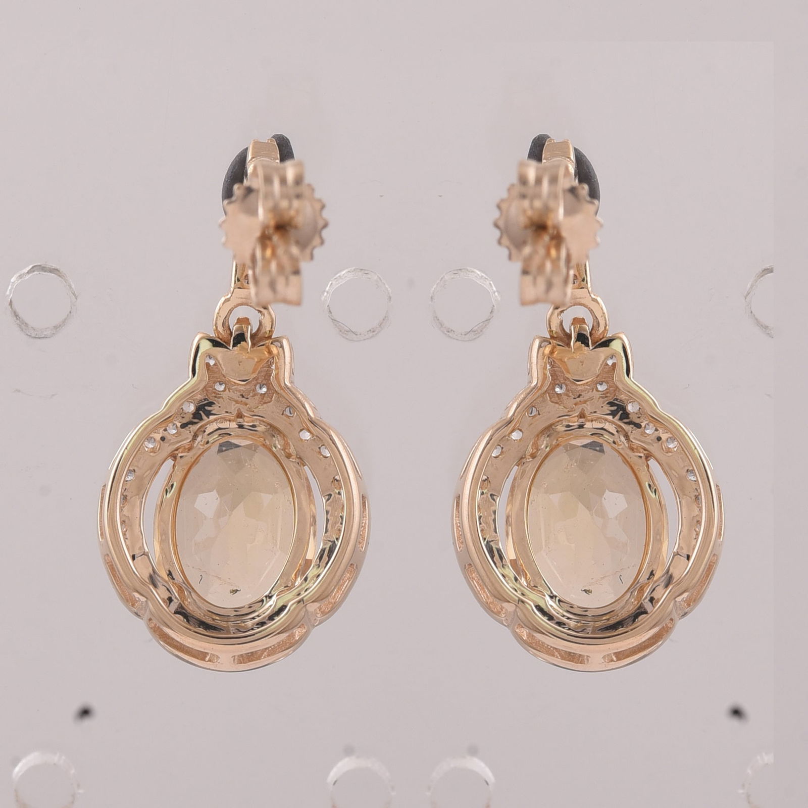 2.34 Ct Oval Tourmaline 9K Gold Earrings - 2