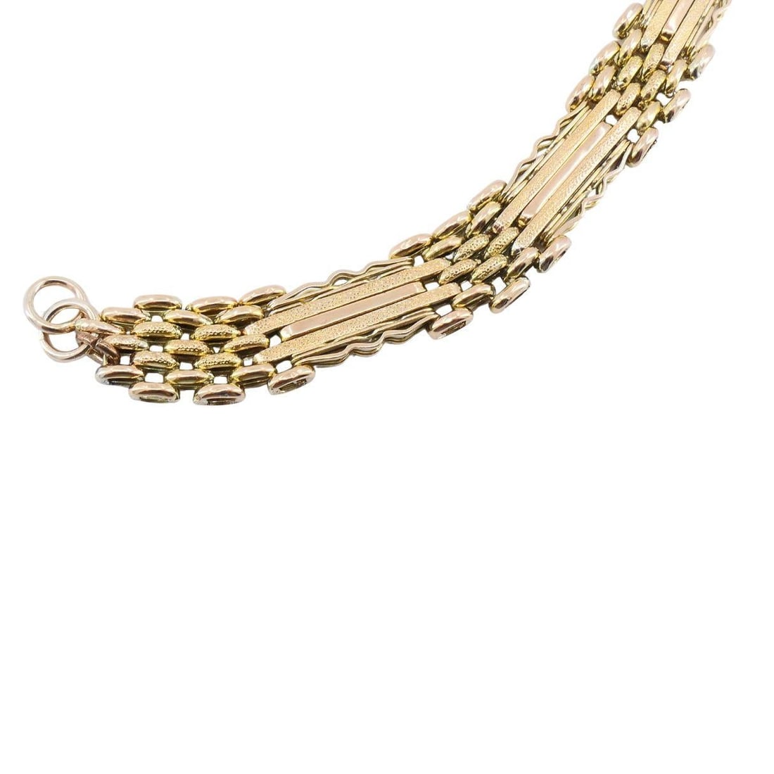 Victorian 9k Rose Gold Heart Padlock Bracelet - 2