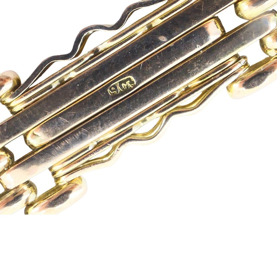 Victorian 9k Rose Gold Heart Padlock Bracelet - 4