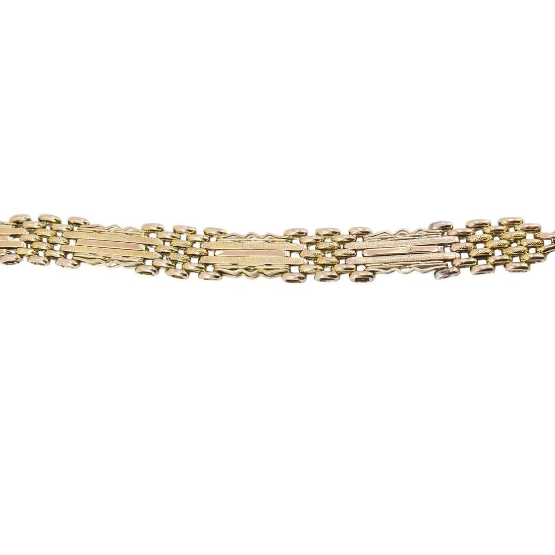 Victorian 9k Rose Gold Heart Padlock Bracelet - 6