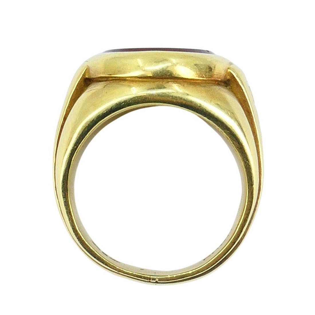Vintage Kieselstein-Cord 18k Gold Carved Carnelian Intaglio Signet Ring - 6