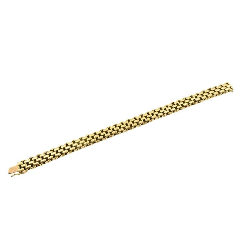 Vintage Cartier Paris 18k Gold Retro Grid Link Bracelet, 1950s-1970s - 12