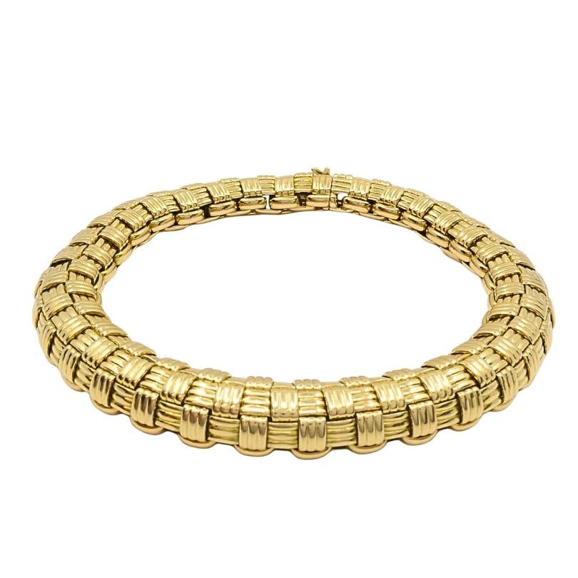 Vintage Cartier Paris 18k Gold Retro Grid Link Bracelet, 1950s-1970s - 13