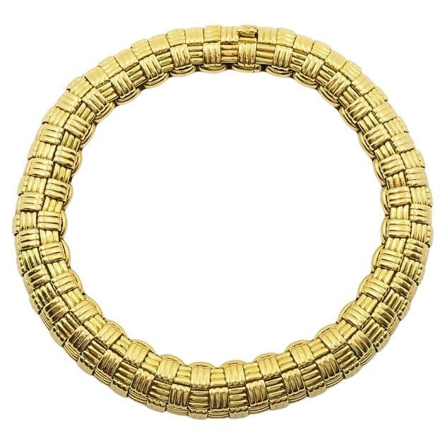 Vintage Cartier Paris 18k Gold Retro Grid Link Bracelet, 1950s-1970s - 7