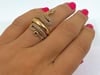 Vintage 18k Gold Snake Ring Serpent Design - 8