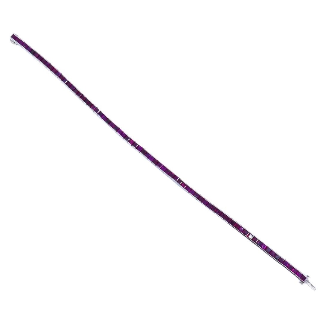 Art Deco Ruby Tennis Bracelet Platinum - 3