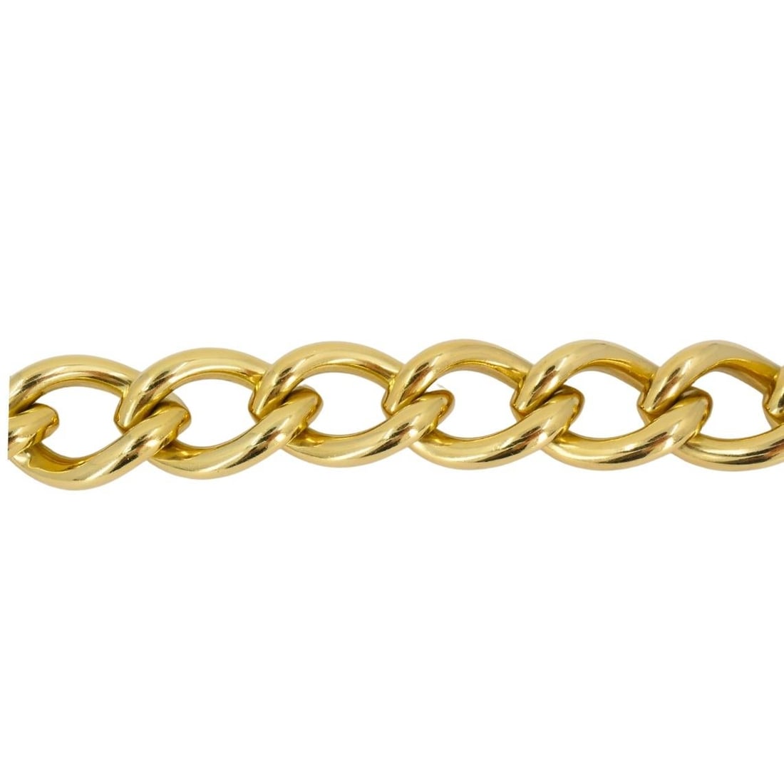 Vintage Italian Bracelet 18k Gold Marquise Shape Link - 14