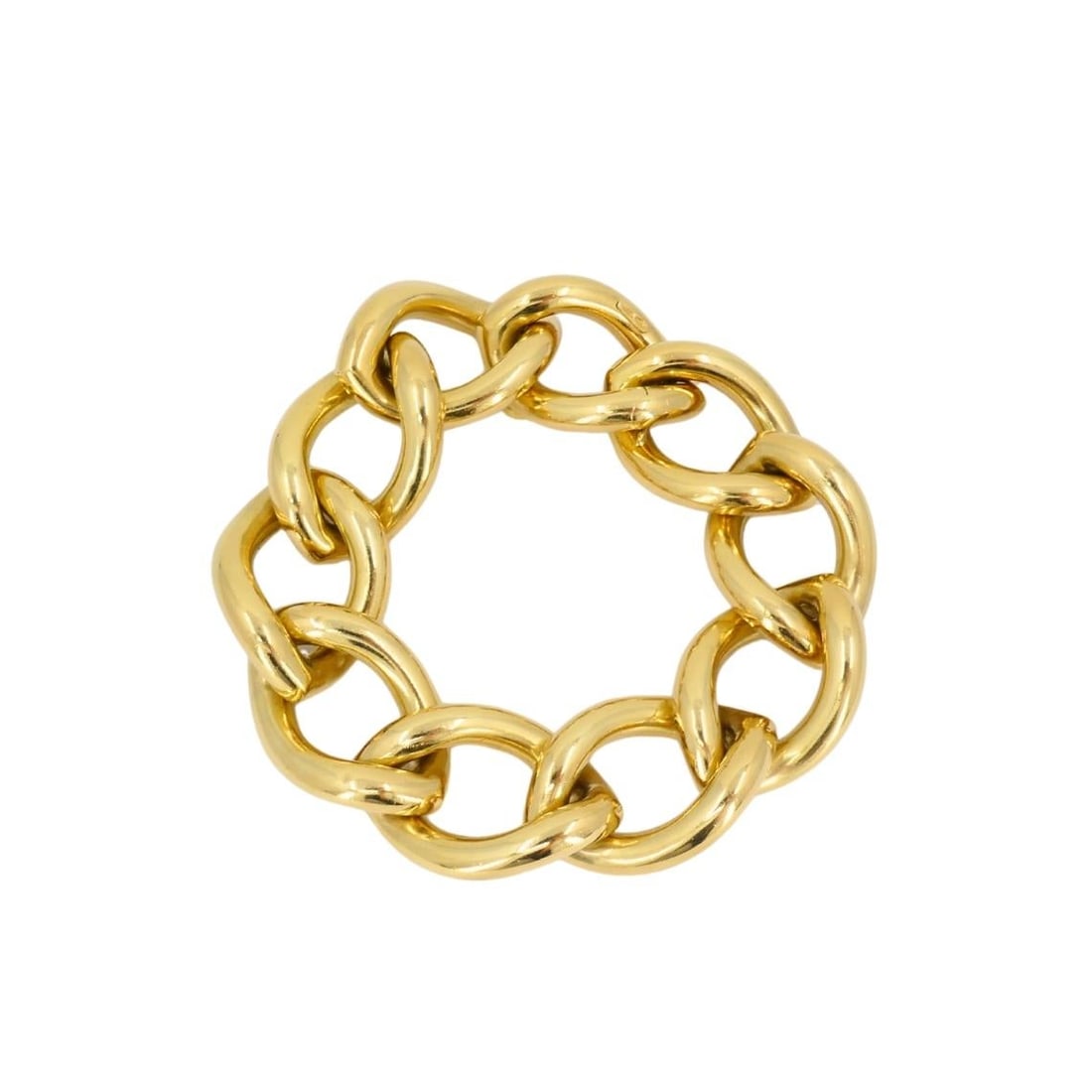 Vintage Italian Bracelet 18k Gold Marquise Shape Link - 16