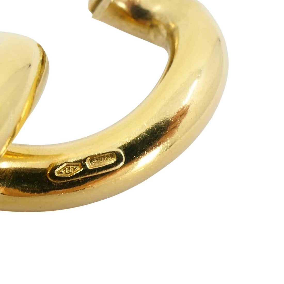 Vintage Italian Bracelet 18k Gold Marquise Shape Link - 18