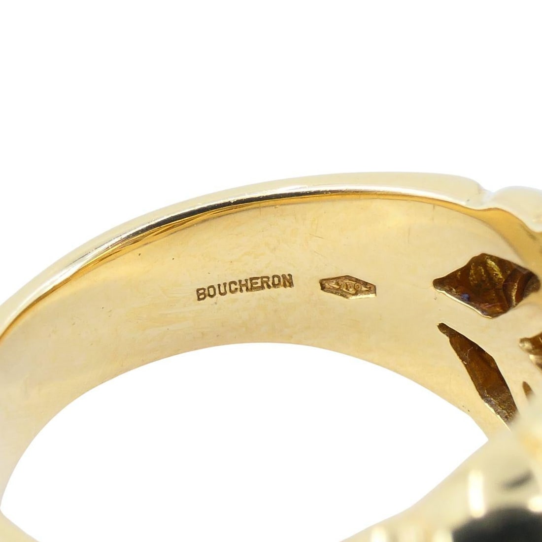 Vintage Boucheron 18k Gold Diamond Dome Ring - 3